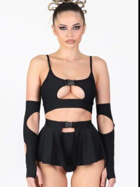 Devil Walking Mini Buckle skirt